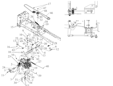 Drive Diagram and Parts List for XT2-GX54DKW (14AHA6TMA10)(2021) Cub Cadet Lawn Tractor